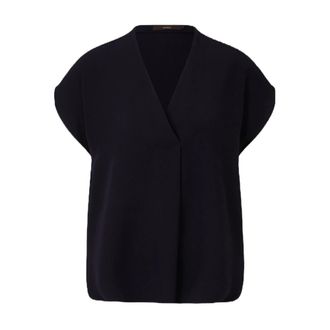 Windsor Cr&ecirc;pe Blouse - Dames - Blouses & Shirts - Blauw - Maat: XS Zijde
