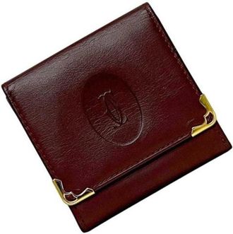 Cartier Pre-owned Lederen Portemonnee - Dames - Vintage Accessoires - Rood - ONE Size - Leer - Vintage