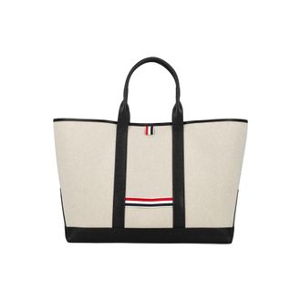 Thom Browne Medium Tool Tote W/ Leather Handles In S
