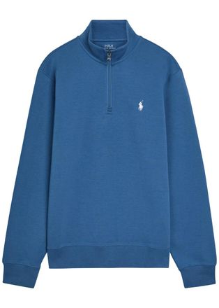 Polo Ralph Lauren Half-zip Cotton-blend Sweatshirt - Blue - Xxl
