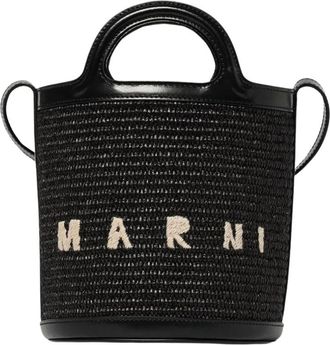 Marni Rieten Bucket Bag - Dames - Handtassen - Zwart - ONE Size - Tassen