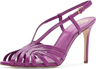 Vince Camuto Hannie Caged Toe Slingback Peep Toe Sandals Womens Sandals Orchid Blossom : 7.5 M, Faux Leather