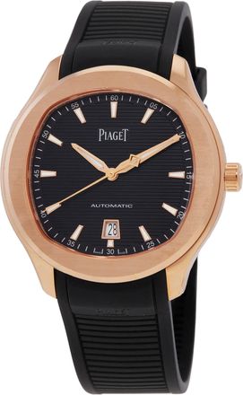 Piaget Polo Automatic Rose Gold 42mm Black Dial Mens Watch G0A50017