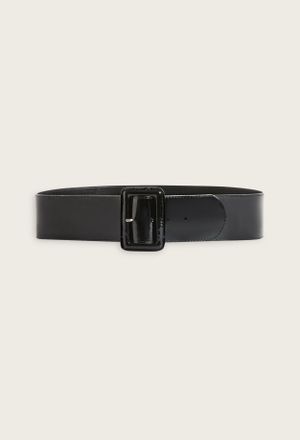 Claudie Pierlot Ceinture large vernie noire