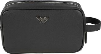 Emporio Armani Saffiano Animation Beauty - Heren - Toilettassen - Zwart - ONE Size - Tassen
