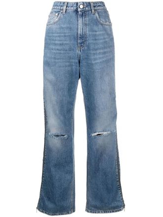 Stella McCartney Stella Mc Cartney Stella Mc Cartney jeans met rits en rechte pijpen