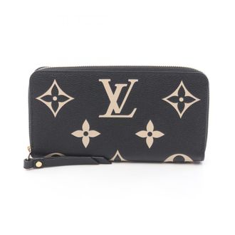 Louis Vuitton Beige Bicolor Black Monogram Empreinte Leather Long Wallet (Bi-Fold) (Pre-Owned)