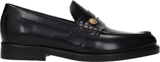Versace Damess Leren zwarte loafers