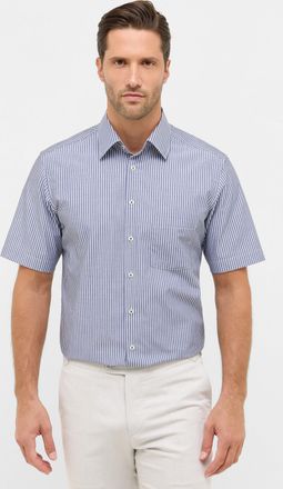 Eterna Kurzarmhemd ETERNA MODERN FIT, Herren, Gr. 41, Normalgr&ouml;ssen, navy, Popeline, 100% Baumwolle, tailliert, Hemden Kurzarmhemd, NON IRON (b&uuml;gelfrei)