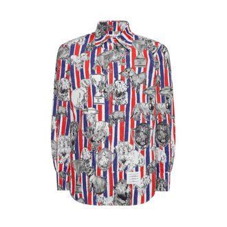 Thom Browne Casual Shirts, male, Multicolor, Size: L Toile Print Shirt