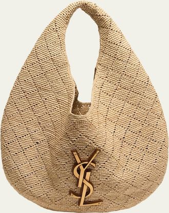 Saint Laurent Icare Hobo Bag in Raffia