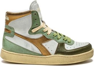 Diadora Mi Basket Low Metal Pigskin Used WN Sneakers - Dames - Sneakers - Groen - 38 EU - Katoen - Schoenen