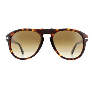 Persol Aviator Mens Havana Brown gradi&euml;nt zonnebril