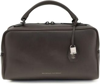 Brunello Cucinelli Brown Calf Leather Bos Taurus Womens Handbag