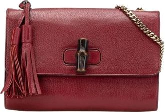 Gucci Pre-owned Cross Body Bags, female, Red, Size: ONE SIZE Pre-owned Vintage Leather Cross Body Bag