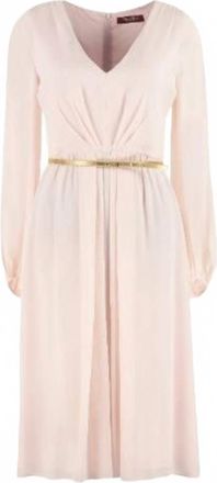 Max Mara Womens Ancoramm Tailored Dress In Light Pink