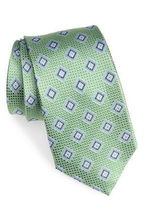 Nordstrom Geometric Silk Tie in Green at Nordstrom