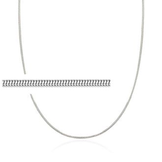 Ross-Simons 1.4mm 14kt White Gold Snake-Chain Necklace