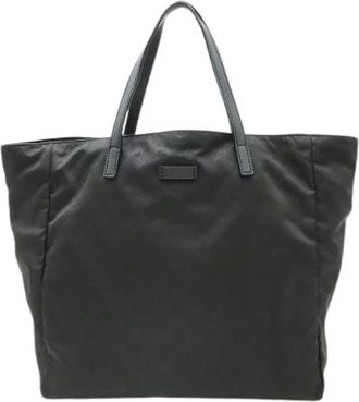 Gucci Pre-owned Tote Bags, female, Black, Size: ONE SIZE Pre-owned Nylon Tote