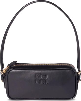 Miu Miu Borsa mini con logo - Nero