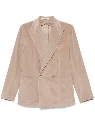 Tagliatore corduroy blazer - men - Cupro/Virgin Wool/Cotton - 54 - Neutrals