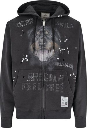 Miharayasuhiro Structured Black Jacket With Front Zipper Closure