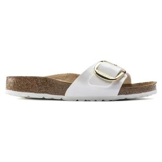 Birkenstock Sliders, female, White, Size: 9 US Madrid Big Buckle