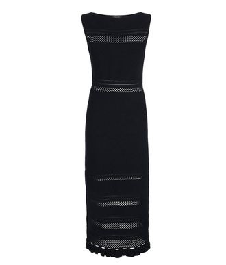 Fabiana Filippi Navy Cotton Sleeveless Midi Dress Size S