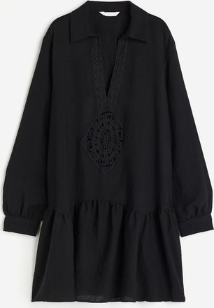 H&M Kleid mit Spitze - Schwarz