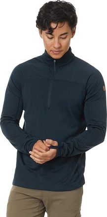 Fj&auml;llr&auml;ven Abisko Lite Fleece Half Zip Mens Clothing Dark Navy : 2XL, Polyester/Fleece