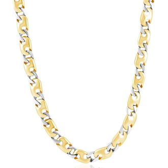 Pompeii3 Mens Designer Mariner & Curb 14k Gold (51gram) or Platinum (95gram) 7mm Link Chain Necklace 20