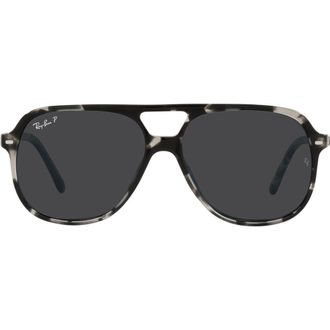 Ray-Ban 56mm Polarized Square Sunglasses in Gunmet Tort at Nordstrom Rack