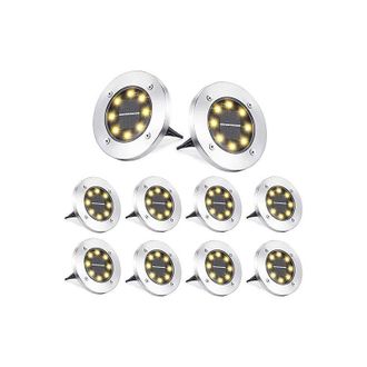 OEM 8 Luces Solares Led Para Exteriores, Impermeables Ip65, Para Jard&iacute;n, Jard&iacute;n, C&eacute;sped, Luces Decorativas De Luz Blanca C&aacute;lida Para Caminos, Terrazas, Pa