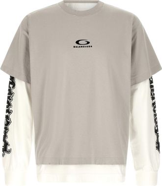 Balenciaga Grey Ibrida Doppia T-shirt