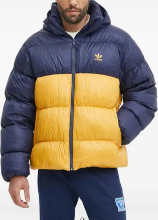adidas colour-block design padded jacket - men - Duck Feathers/Polyester/Polyamide/Feather - S - Blue