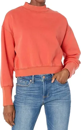 Free People Nikki Sweatshirt In Tiger Red