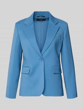 Max Mara Taillierter Blazer aus reiner Schurwolle Modell LAMINE in Hellblau, Gr&ouml;&szlig;e 34