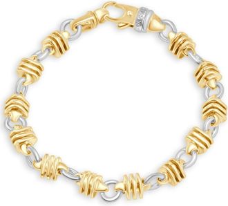 Pompeii3 Mens Link 14k Gold (58gram) or Platinum (94gram) 8-9mm Bracelet 8.75