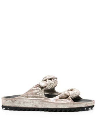 Officine Creative Pelagie sandals - women - Rubber/Calf Leather/Calf Leather - 40 - Gold