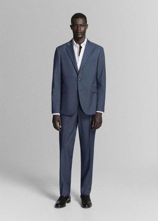 Mango Pantaloni completo London regular-fit indaco - Uomo - 44 - MANGO MAN