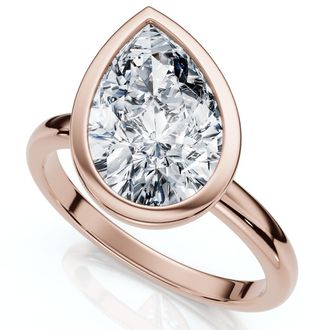 Pompeii3 Certified 2Ct Pear Solitaire Diamond Engagement Ring 14k Gold or Pt Lab Grown