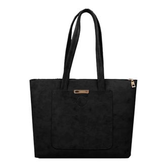 Generic Tote Bag for Women Casual Lightweight Large Capacity Shoulder Handbag Retro Soft PU Leather Solid Color Zipper Tote Bag for Travel, Holiday and Shoppi