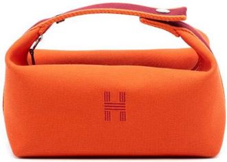 Herm&egrave;s Pre-owned Mini Bags, female, Orange, Size: ONE SIZE Pre-owned Canvas Mini Bag