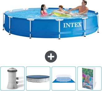 Intex Piscina Con Estructura Redonda - 366x76 Cm - 7-piezas Scb117