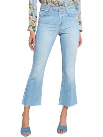 L'agence Kendra Crop Flare Denim Jeans In Olympia