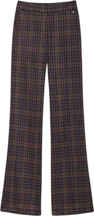Aniye By 181103 Straight Check Broeken - Dames - Straight fit broeken - Bruin - L - Leer - Broeken
