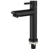OEM Grifo De Lavabo Con Ca&ntilde;o, Grifo De Agua Fr&iacute;a, V&aacute;lvula De Pie, Altura Total: 18 Cm - Crezuo