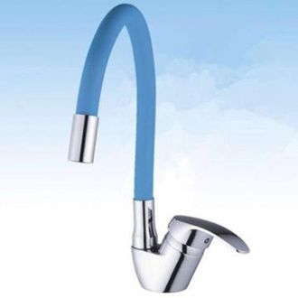 Trade Shop Trade Shop - Rubinetto Miscelatore Girevole Per Lavandino Lavello Cucina Colore Canna Blu