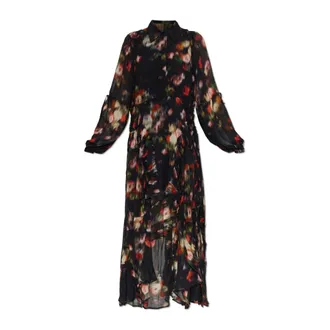 AllSaints Kleedjes, Dames, Zwart, 2Xs, Leer, Maria Jurk