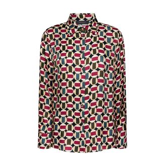 Elena Miro Printed Viscose Twill Shirt